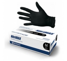NitriMAX перчатки нитрил, 4 г, XS, черные, 50 пар